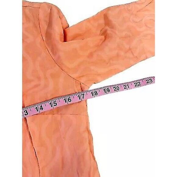 Audrey Talbott Papaya Orange Button Down Embroidered Fitted Blouse Shirt Top 6 - Picture 6 of 7
